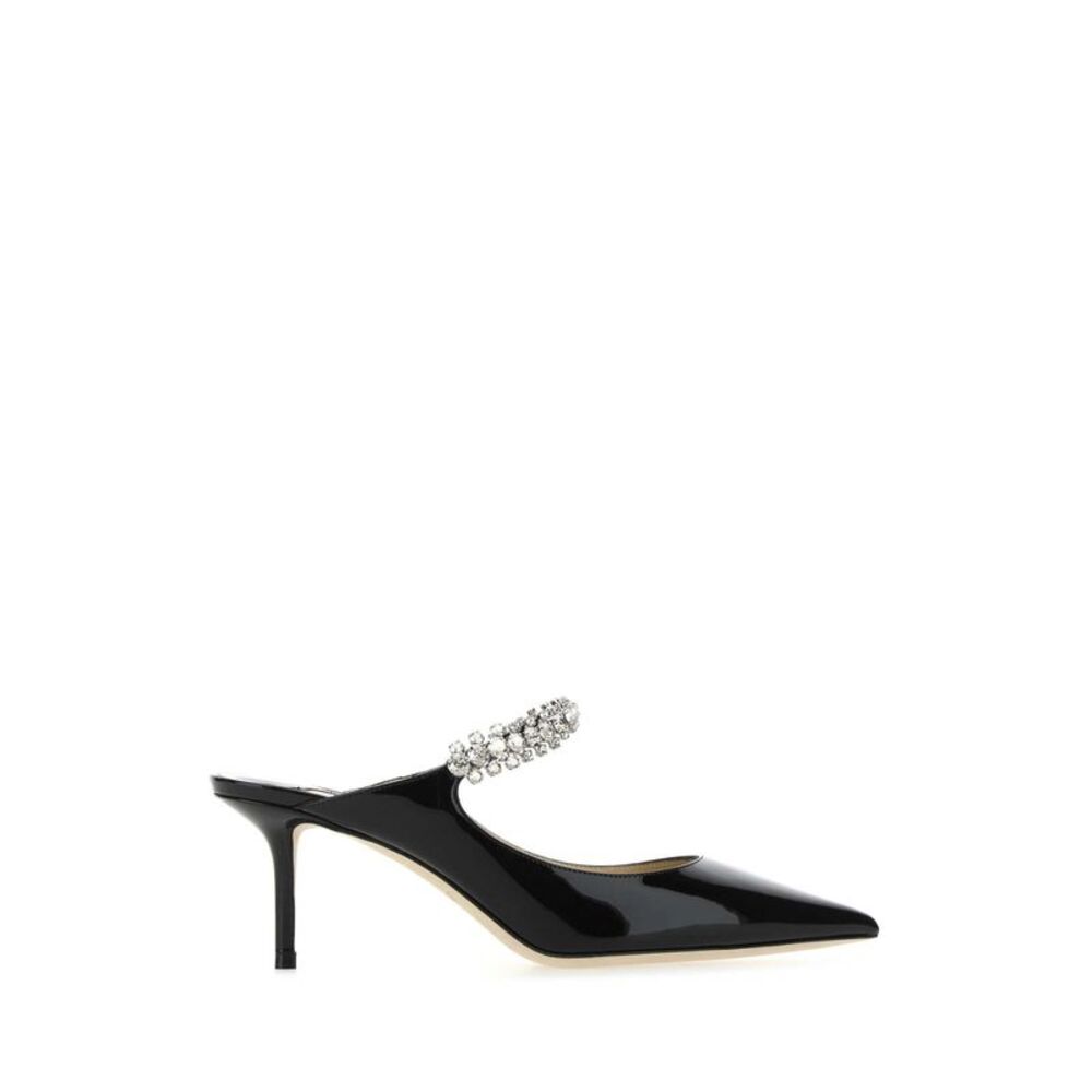 Jimmy Choo Women Black Leather Bing 65 Mules